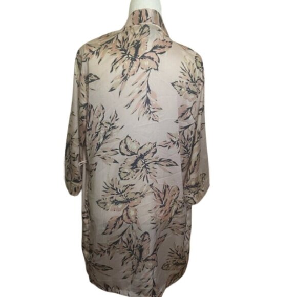 House of Harlow 1960 floral open front satin feel feminine robe size S - Picture 2 of 4